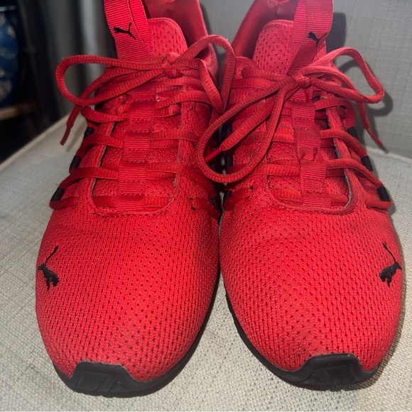 Puma Axelion Red/Black Running Shoes Sneakers Men's Size 7C 376196-01 - Picture 3 of 12